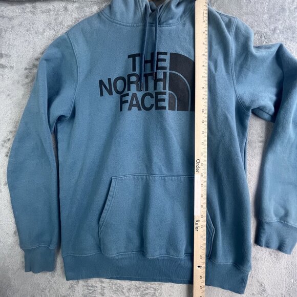 North Face Hoodie Men's Medium Blue Pullover Sweatshirt Outdoor Hiking Workout - Picture 6 of 12